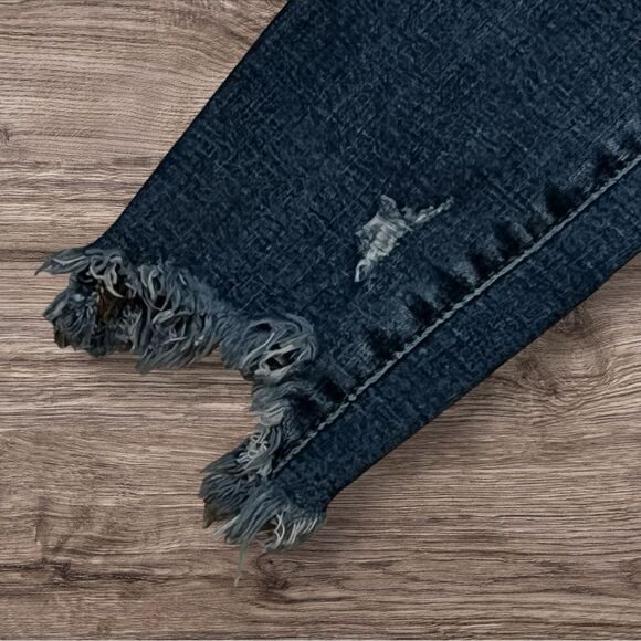Pistola Jeans ladies Distressed Raw Hem Skinny Denim Blue Jeans Size 25 - Picture 4 of 13